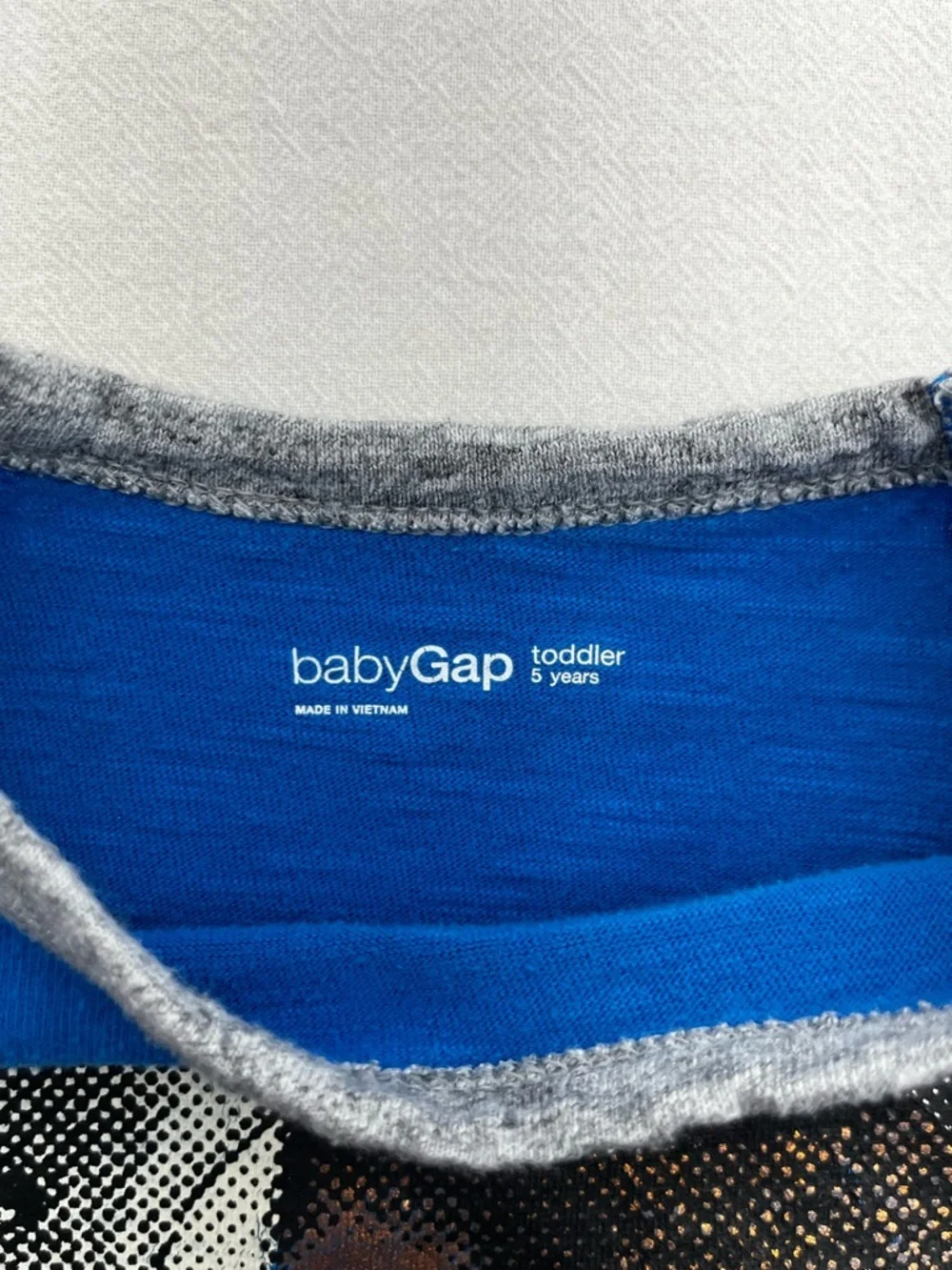Baby Gap Space Astronaut Shirt Toddler 5T Raglan Graphic Long Sleeve Tee Blue